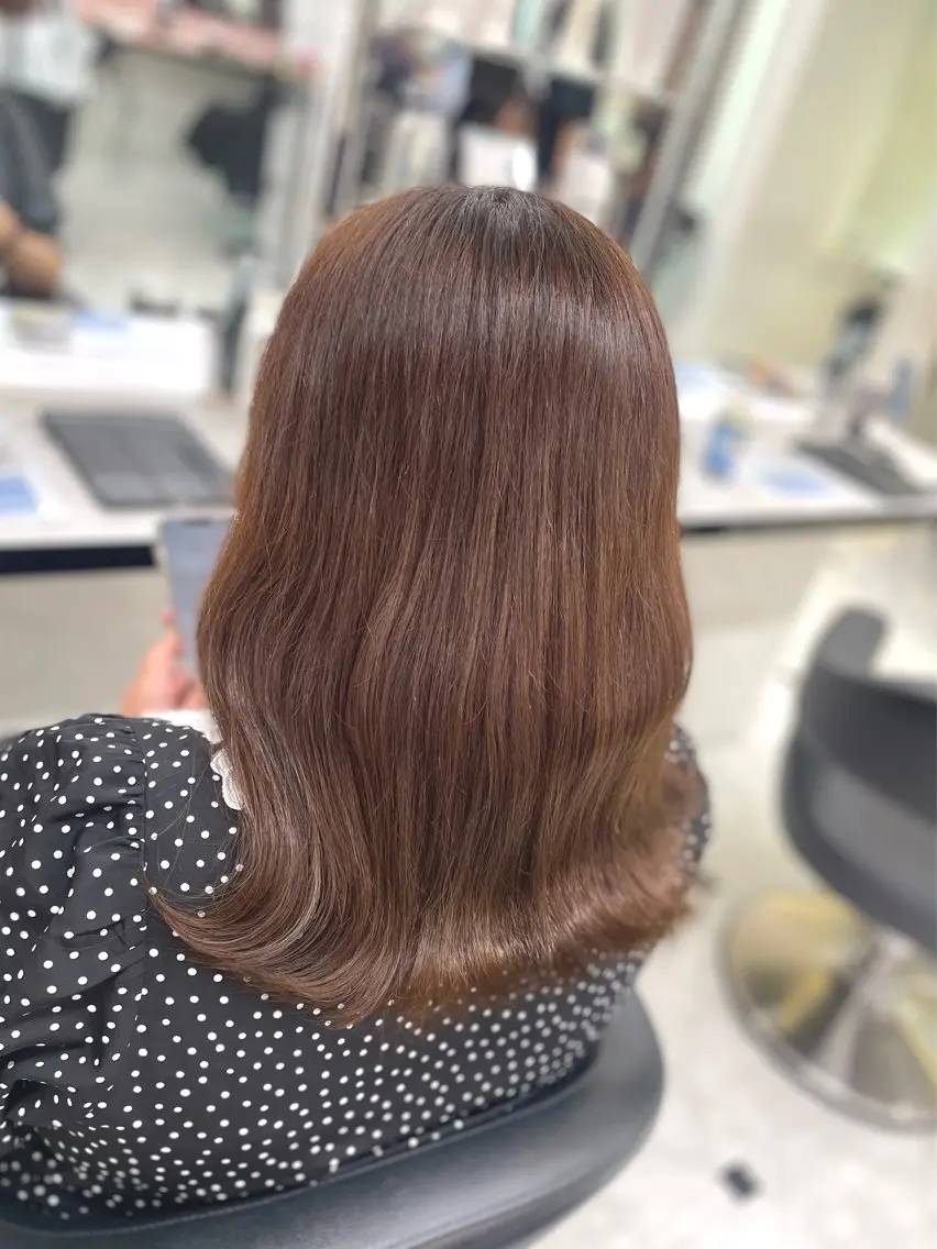 セミロング カット ヘッドスパ ヘアセット うる艶トレンドヘア 🕊️上野BABYのヘアスタイル