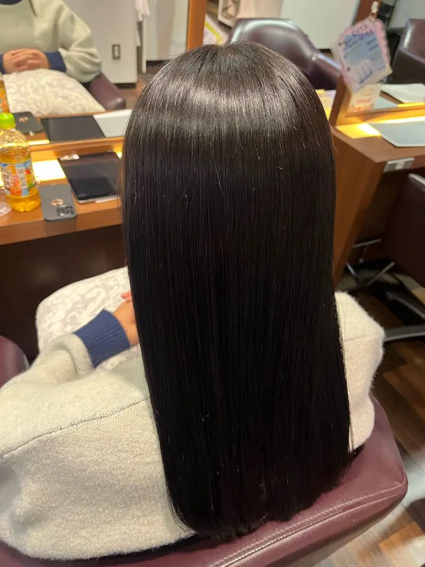 ロング 縮毛矯正 カット 縮毛矯正 よしだ しおりのヘアスタイル