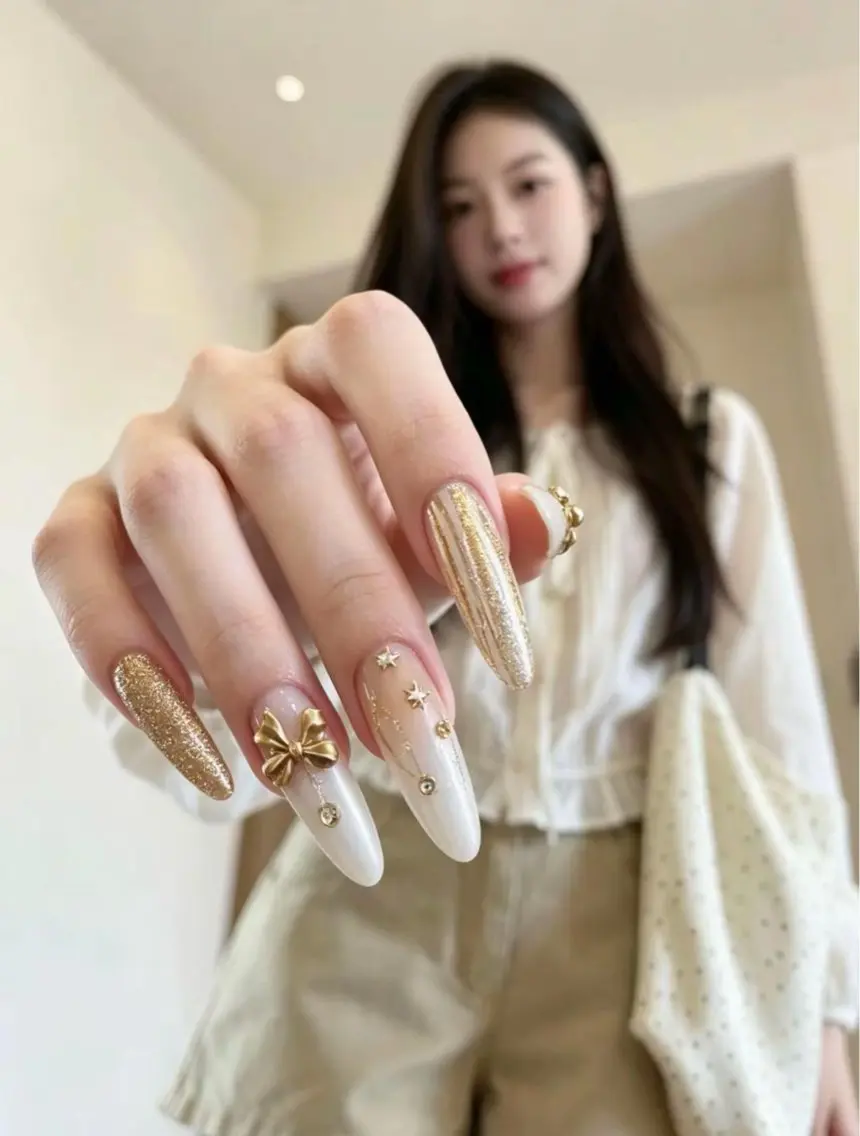 ネイル アートネイル フレンチネイル ジェルネイル 韓国ネイル マグネットネイル HAPPI NAIL 大国町のネイルデザイン