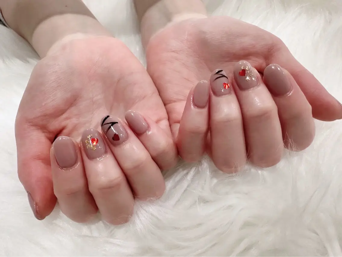 ネイル バレンタイン ハンドネイル Renatus Nailのネイルデザイン