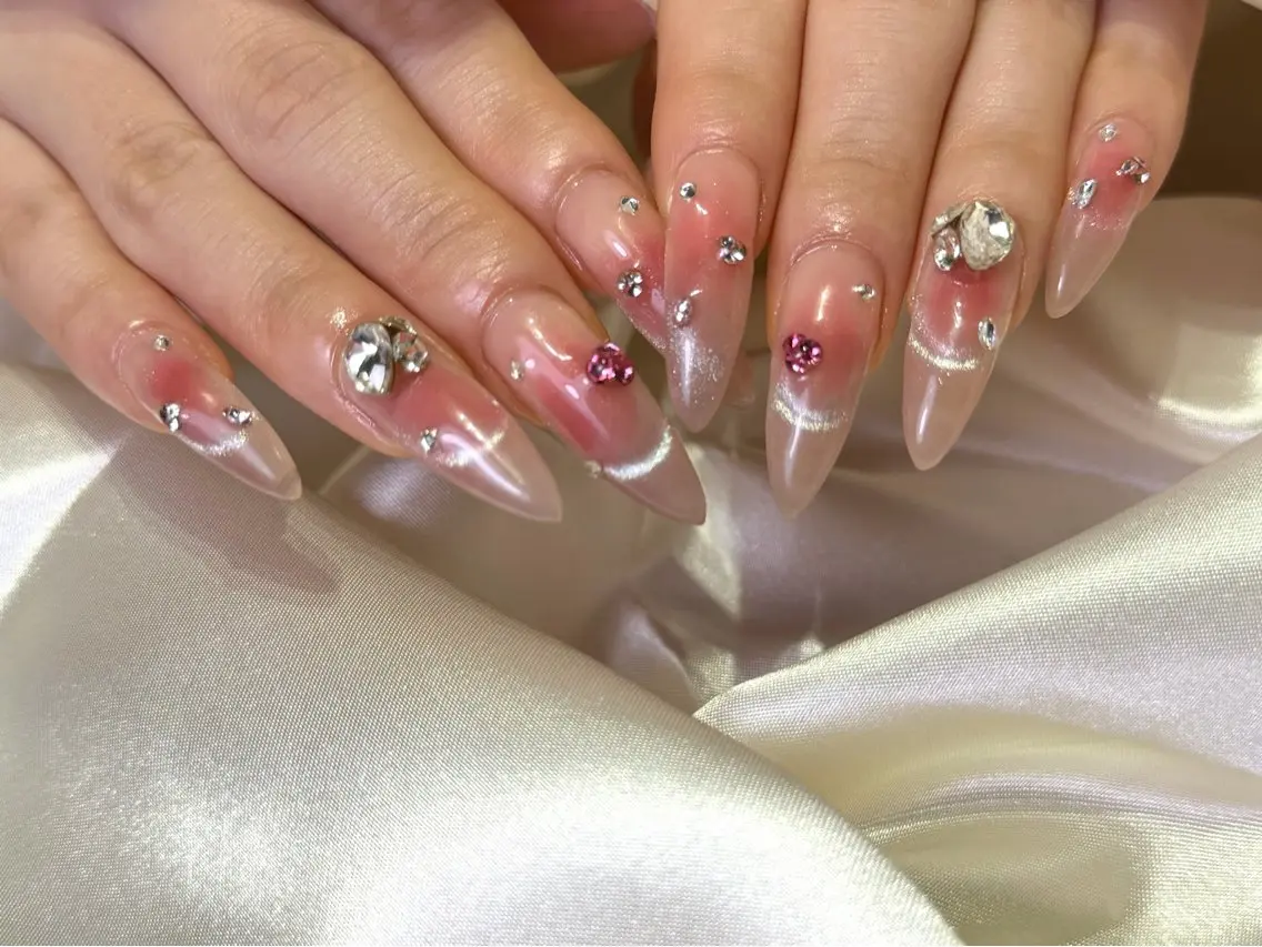 ネイル ロングネイル ハンドネイル Mnailsalon フィルイン対応サロンのネイルデザイン