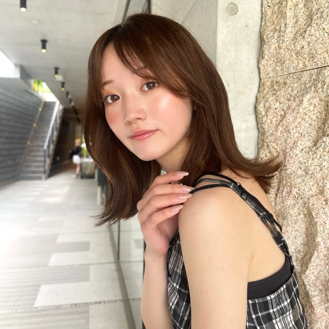 ミディアム カラー ヘアカラー トリートメント ボブ/縮毛矯正/ 透明感カラー/ゆきなのヘアスタイル