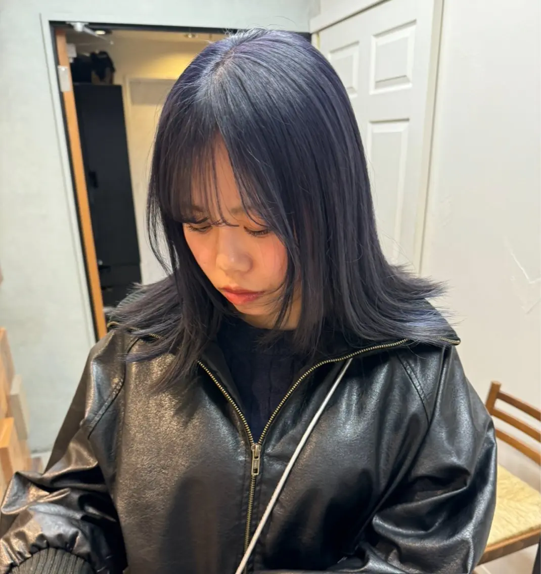 セミロング カラー ヘアカラー 透明感カラー ☆akoのヘアスタイル