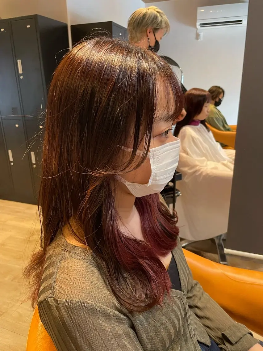 ミディアム カラー インナーカラー ヘアカラー 髪質改善/ブリーチ 田代 龍我のヘアスタイル