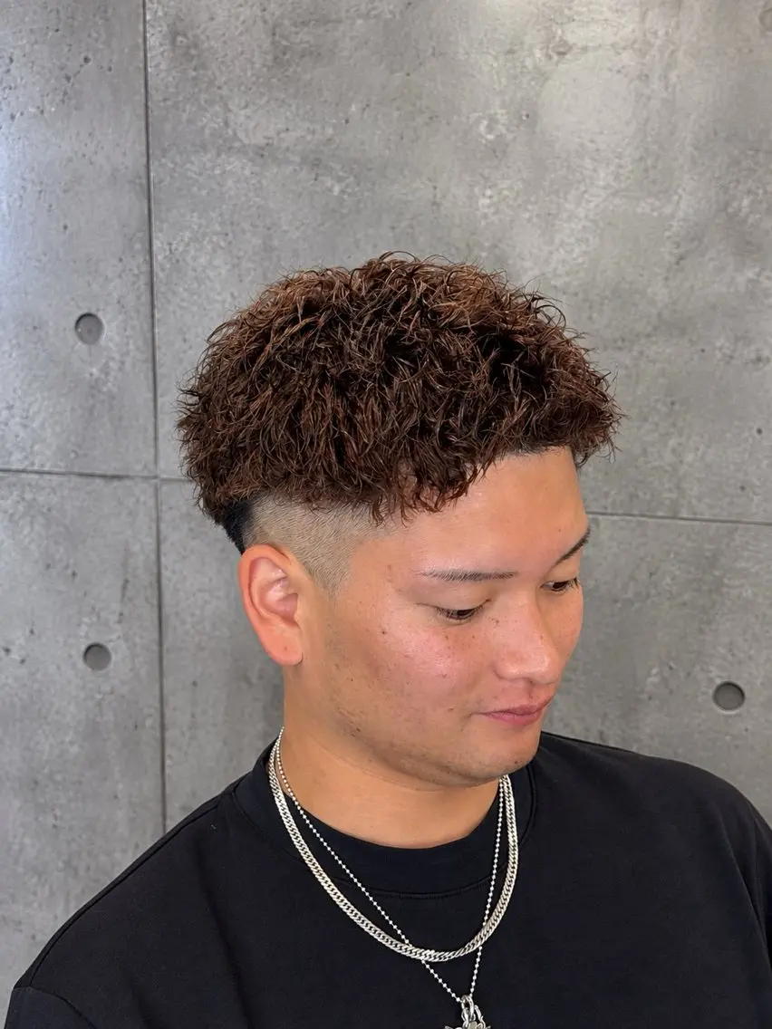 ショート メンズ カット パーマ 難波 凌也のヘアスタイル