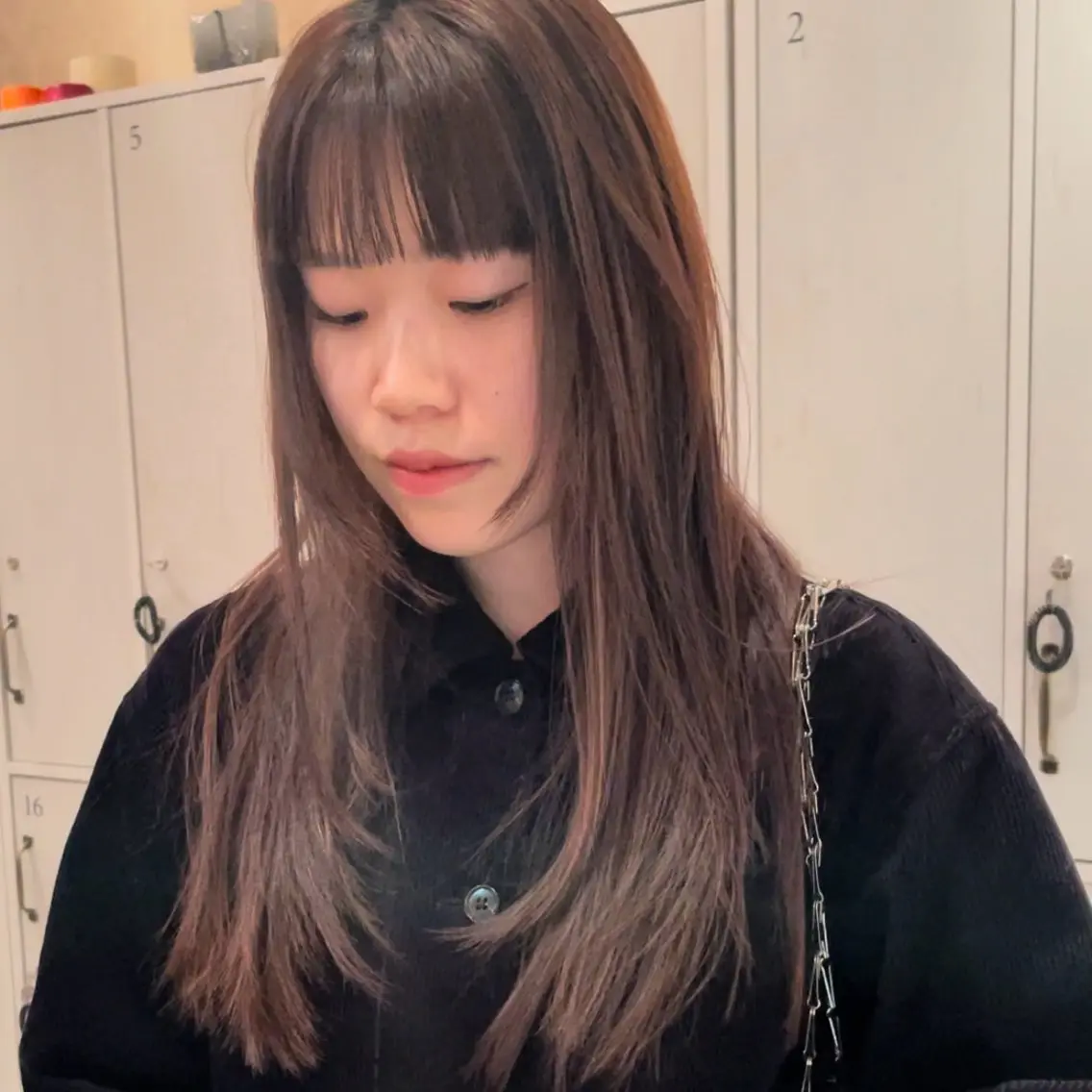 セミロング カット ヘアカラー トリートメント 【ボブ.レイヤー】 ヤマカワレンヤのヘアスタイル