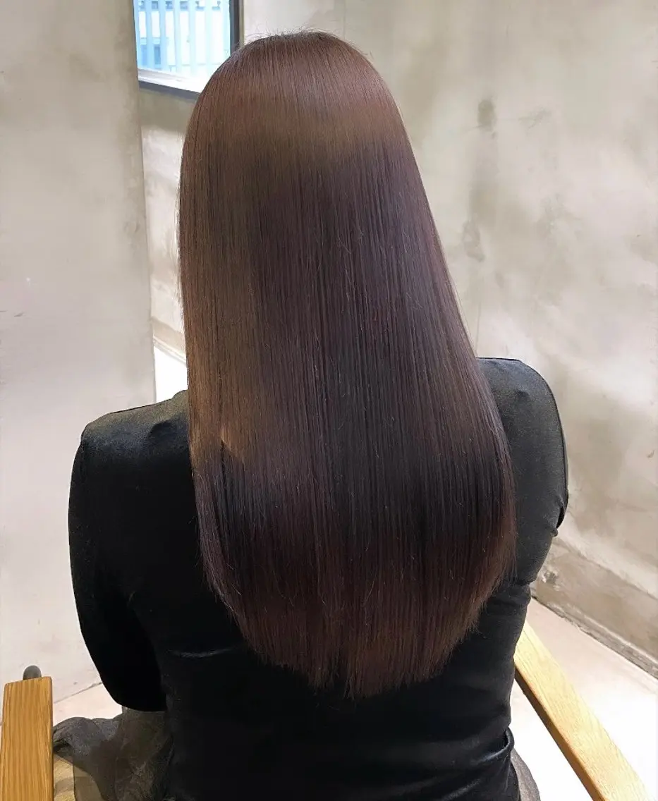 ロング 赤みなしカラー🫒✨ 真奈のヘアスタイル