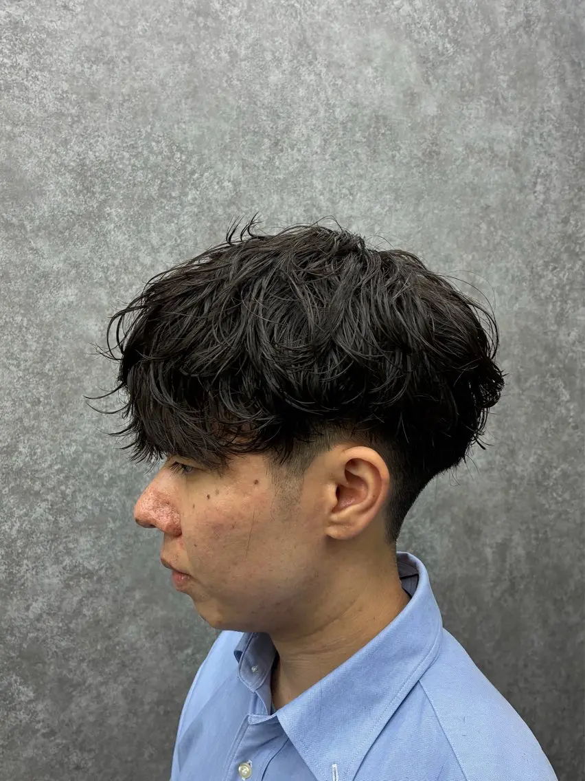 パーマ メンズ カット パーマ 深野 ちさとのヘアスタイル