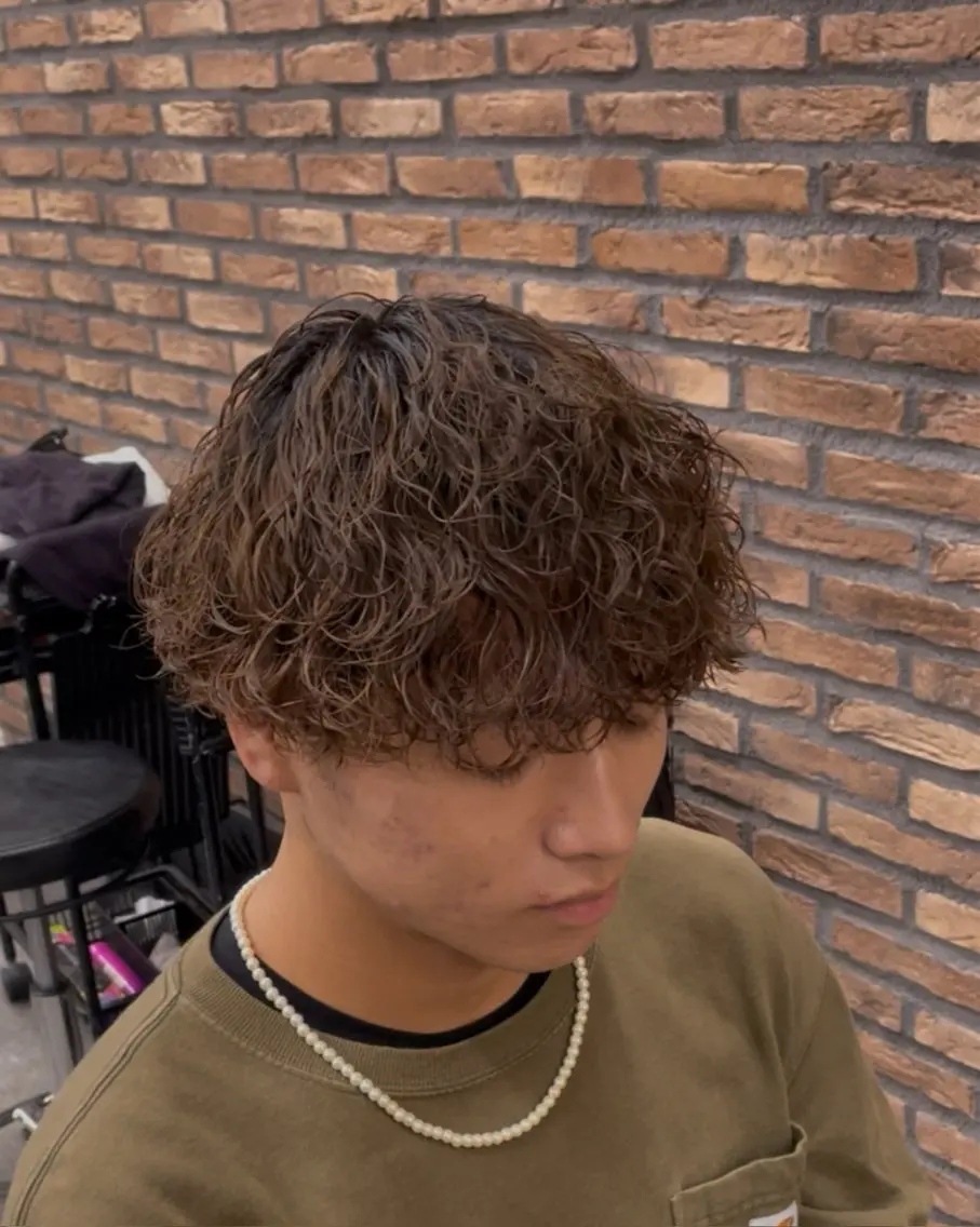 パーマ メンズ カット パーマ ヘアセット 波巻き/サーフカール 🌊吉野裕稀のヘアスタイル