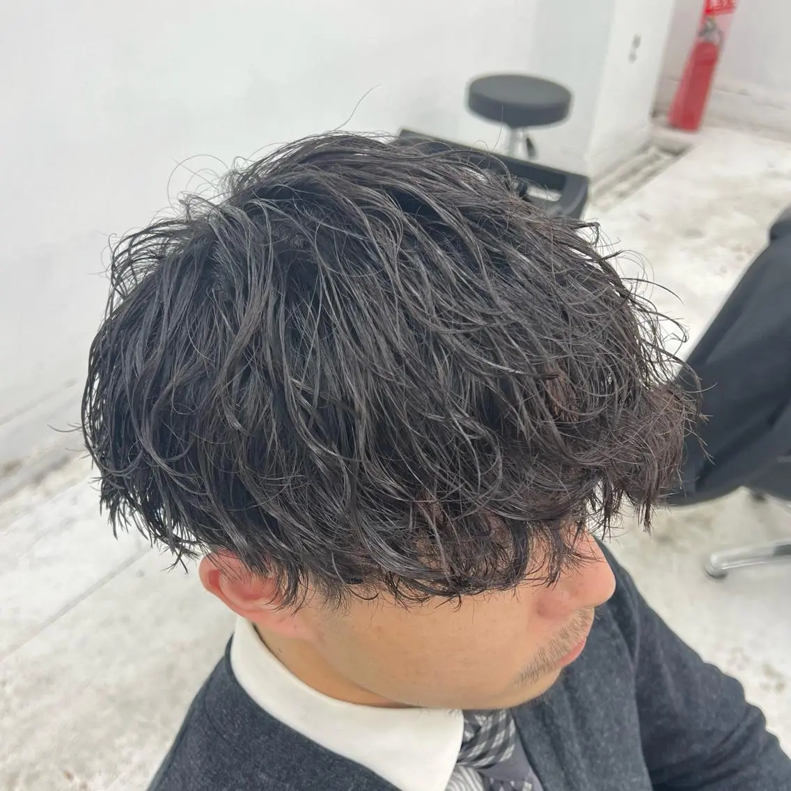 ショート パーマ メンズ メンズパーマ ツイストスパイラルパーマ スパイラルパーマ ヘアカラー 柏メンズカットパーマ NO.1タイチのヘアスタイル