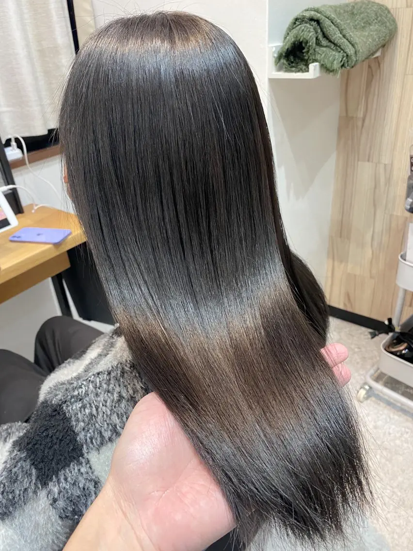 ミディアム カラー 髪質改善 トリートメント カット ヘアカラー 縮毛矯正 【透明感、艶髪】西村 有司のヘアスタイル
