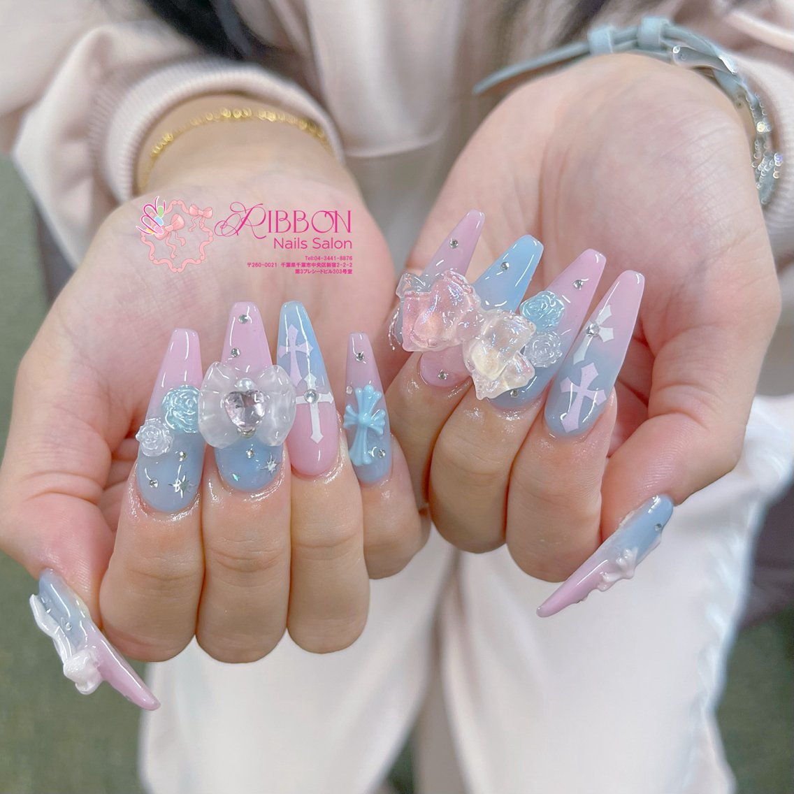 ネイル フットネイル フレンチネイル ジェルネイル 韓国ネイル マグネットネイル ハンドネイル Ribbonnail salonのネイルデザイン