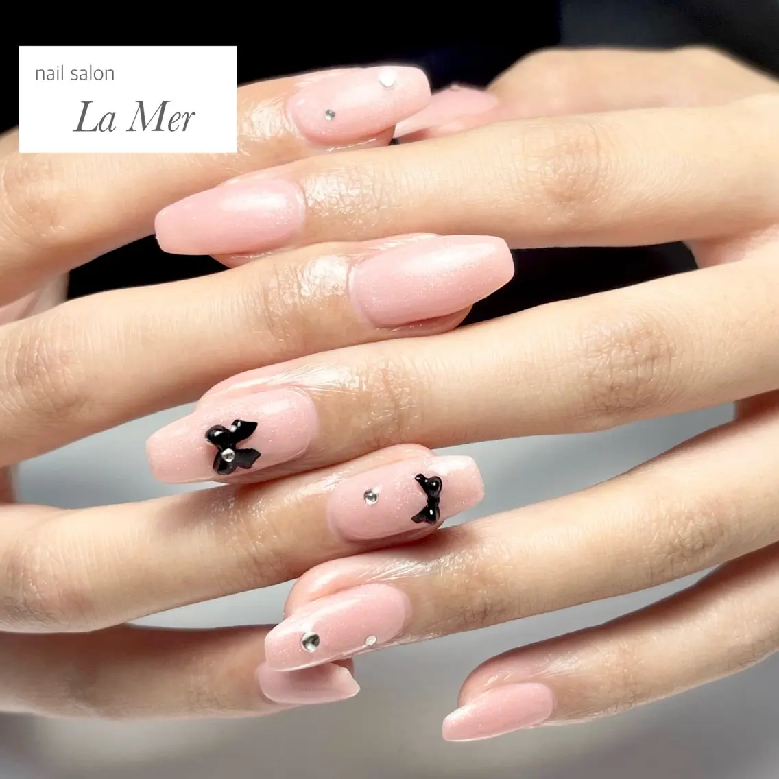 ネイル ガーリー 韓国ネイル ラメ(グリッター) オフィスネイル ワンカラーネイル ハンドネイル nailsalon La Merのネイルデザイン