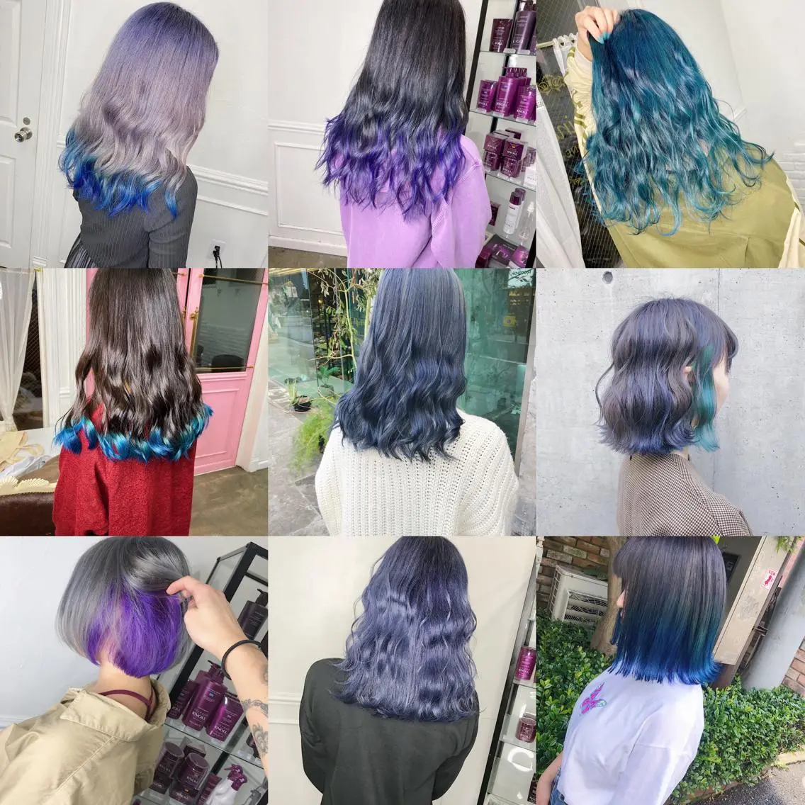 ミディアム カラー JuNブリーチに 縮毛矯正するプロのヘアスタイル