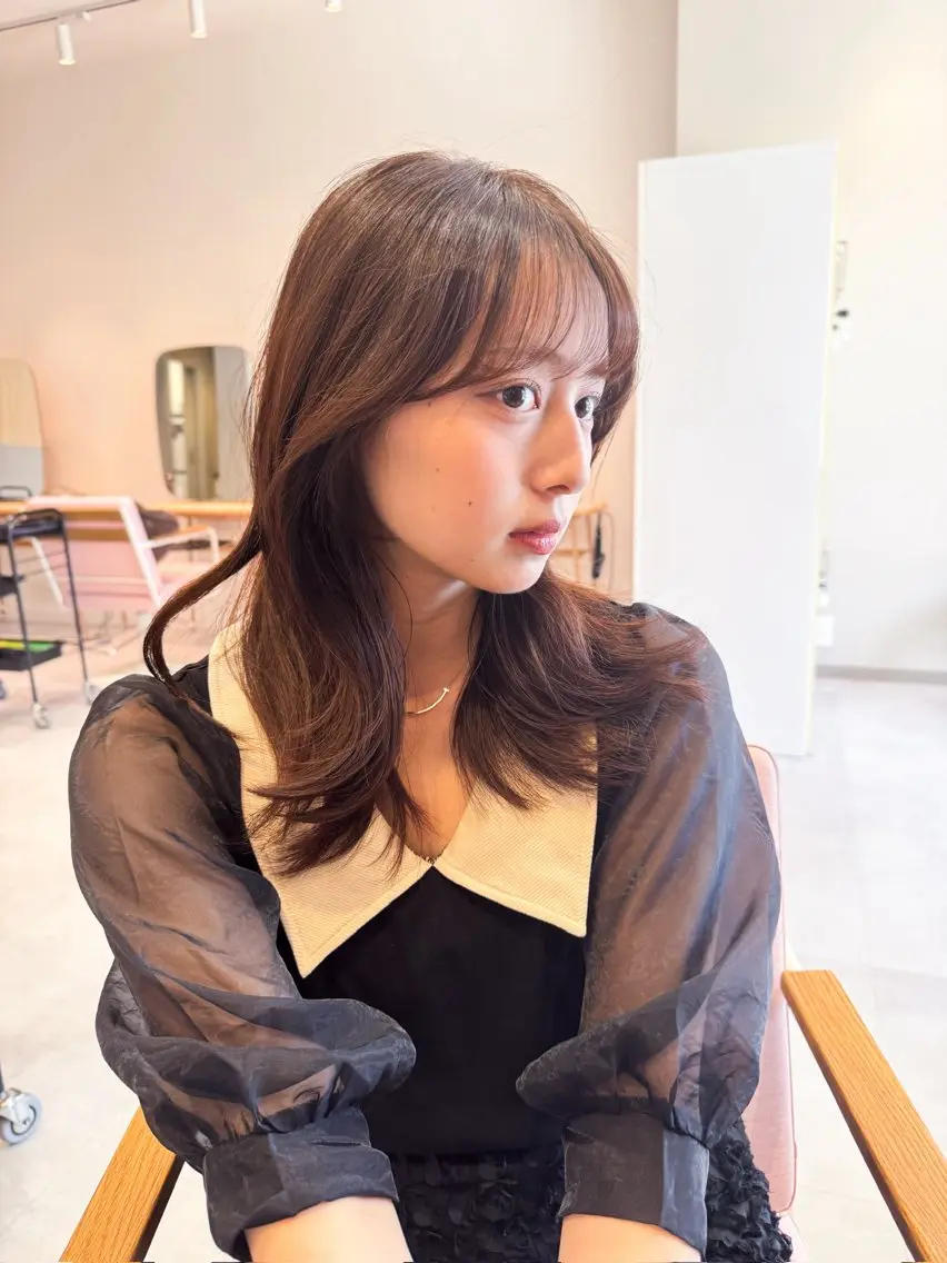 セミロング カラー カット ヘアカラー トリートメント ヘアセット ✂️似合わせの魔術師 石田一樹✂️のヘアスタイル