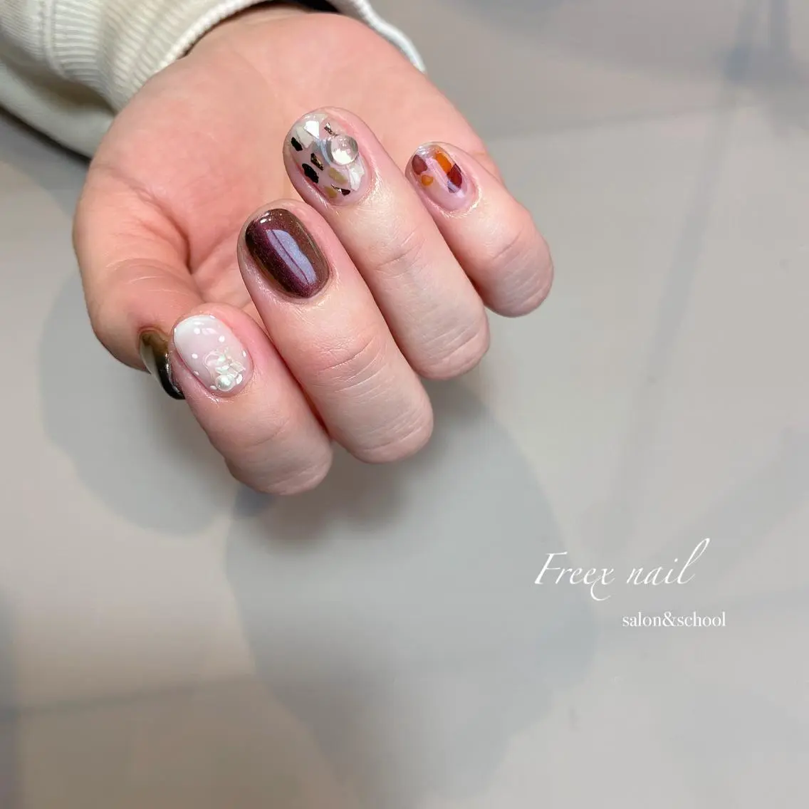 ネイル ハンドネイル ハンドケア freex nail /ニュアンス/個性派のネイルデザイン