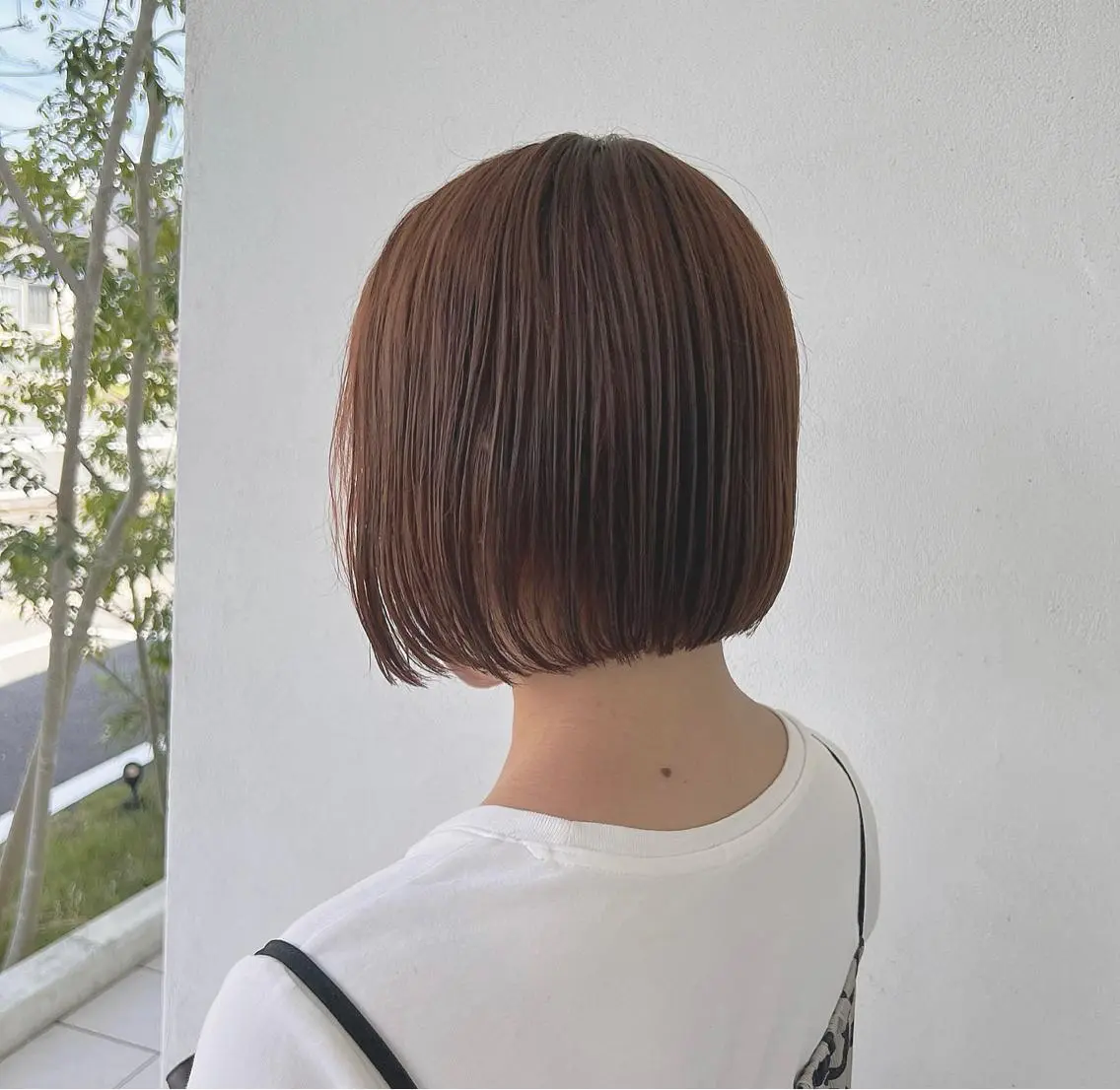 ショート 切りっぱなしボブ ボブ 切りっぱなしボブ 👩🏼ミニボブのヘアスタイル