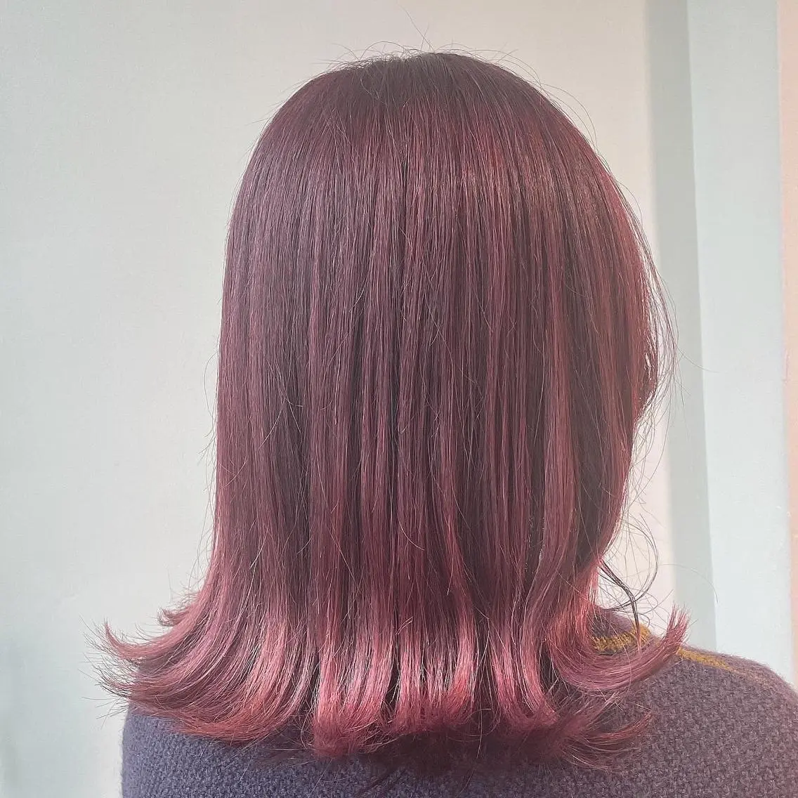 ミディアム カラー ブリーチ ピンクカラー ヘアカラー カットモデル募集 ミネのヘアスタイル
