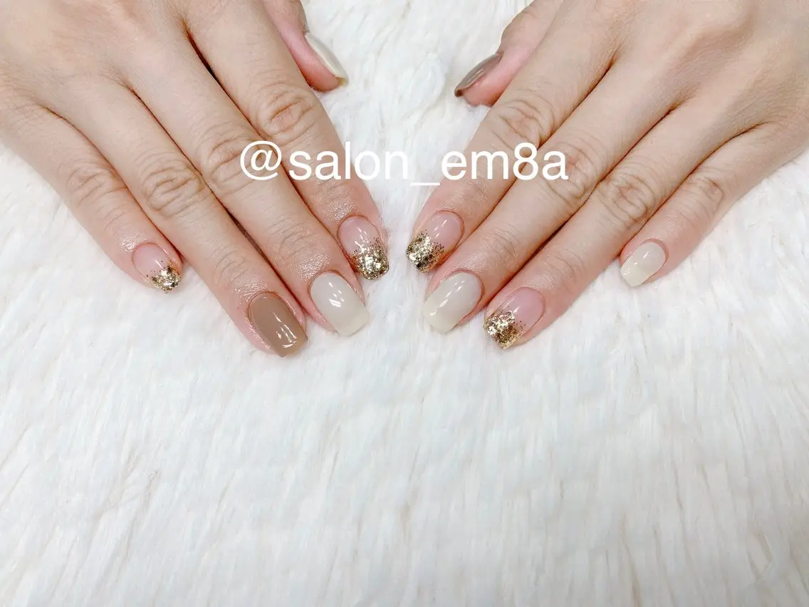 ネイル ジェルネイル シンプルネイル salon EM&A emiのネイルデザイン
