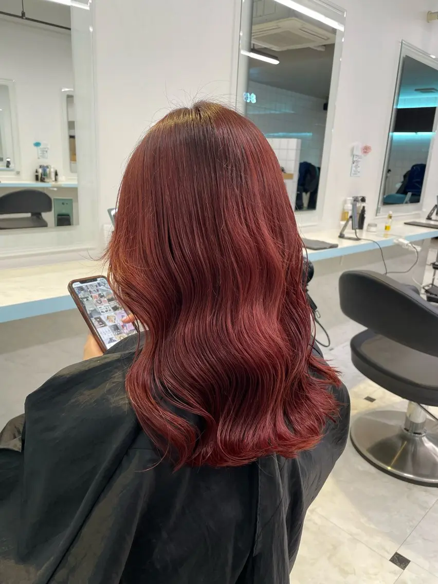 ショート カラー ヘアアレンジ 🇰🇷韓流暖色ヘア 🍒saaya🍒のヘアスタイル