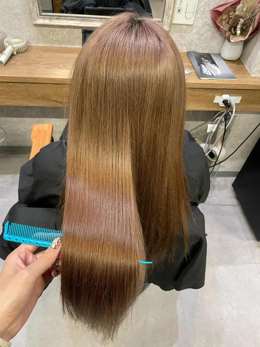 ロング カラー トリートメント ツヤちゅるカラー✮ すずなのヘアスタイル