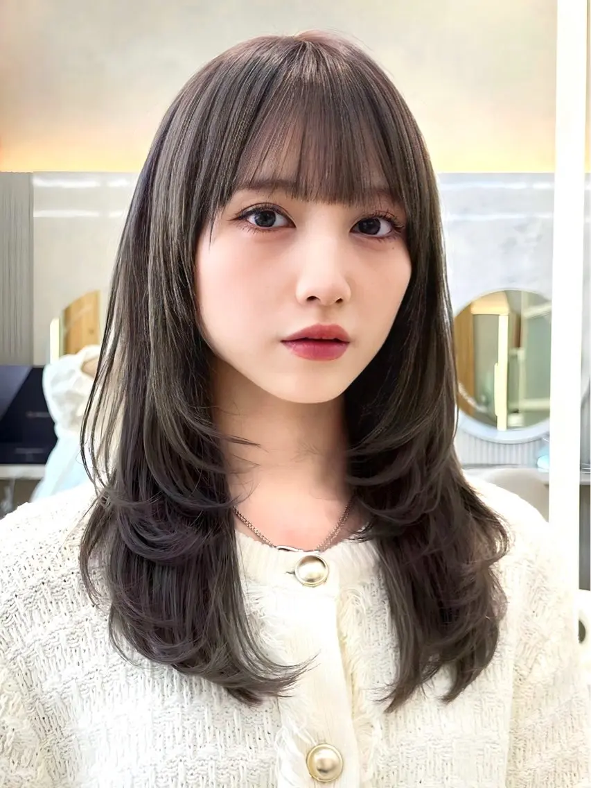 《ダメージ軽減1セット》全体カット🇰🇷➕天使の艶カラー🩵➕ AYUNCHE 1stepトリートメント🫧の写真