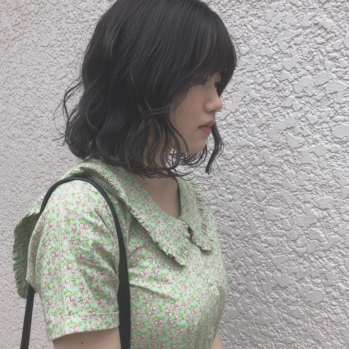ミディアム カラー 透明感カラー カット ヘアカラー yajima Moemiのヘアスタイル