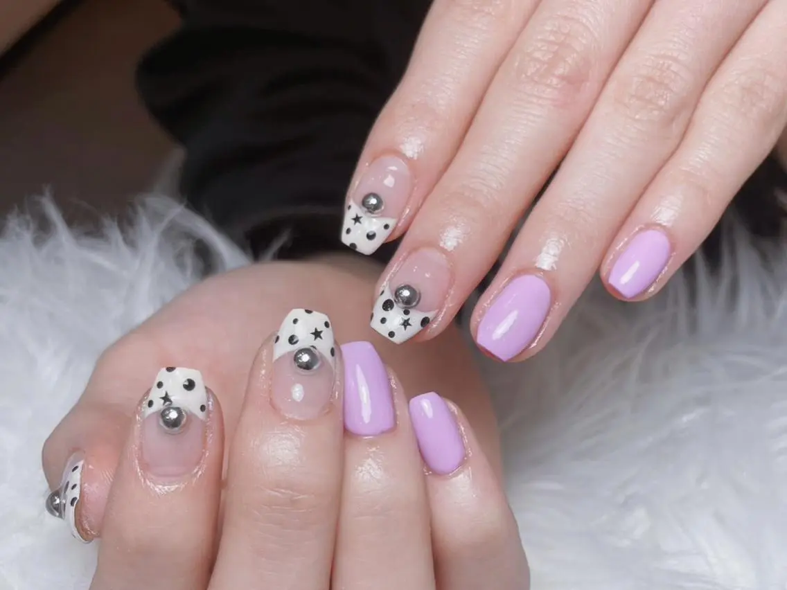 ネイル 長さ出し グラデーション 卒業式 キラキラネイル マグネットネイル RiRi Belle Nail池袋のネイルデザイン