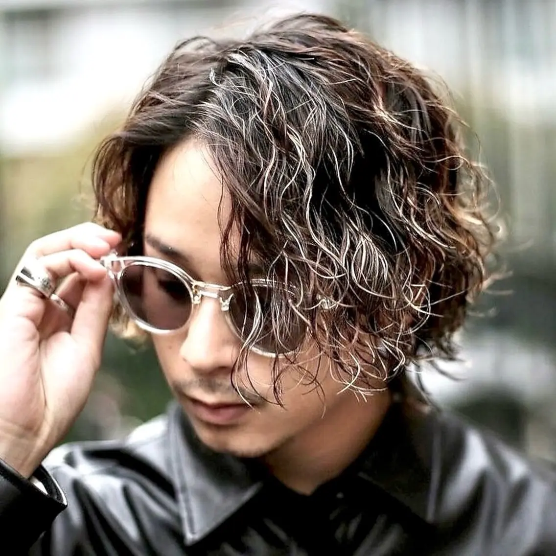 カラー メンズ センターパート メンズハイライト マッシュ メンズパーマ プードルパーマ 仙台メンズパーマ/ fifth/丸山佳叶のヘアスタイル