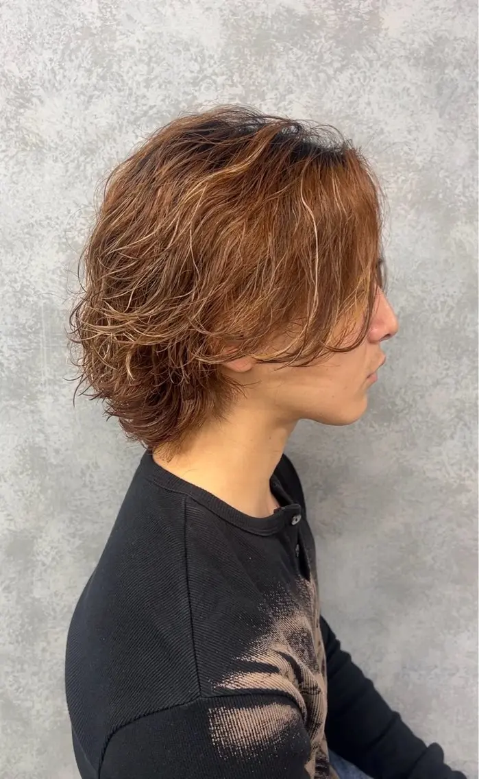 【🌱メンズ限定🌱】ハイライト+パーマ※カット追加¥1000の写真