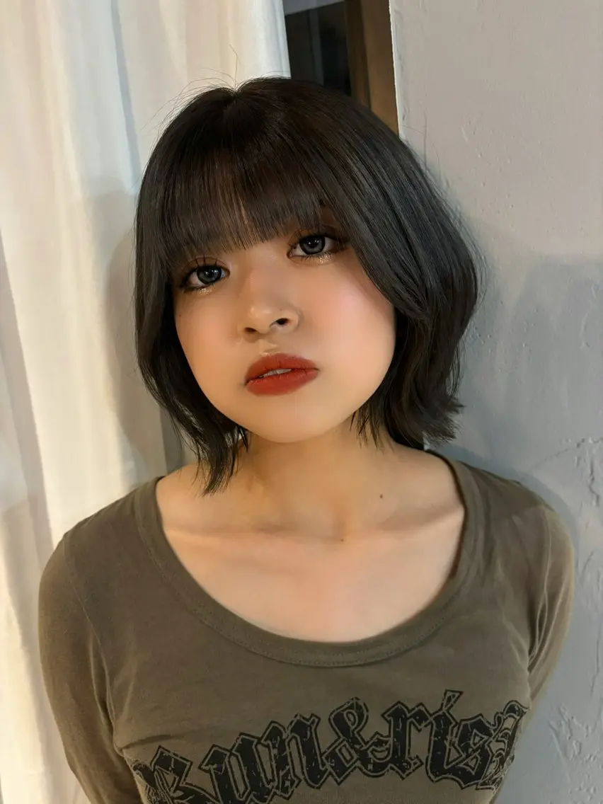 ショート カラー 小顔カット カット ヘアカラー トリートメント Yuuka/ w colorのヘアスタイル