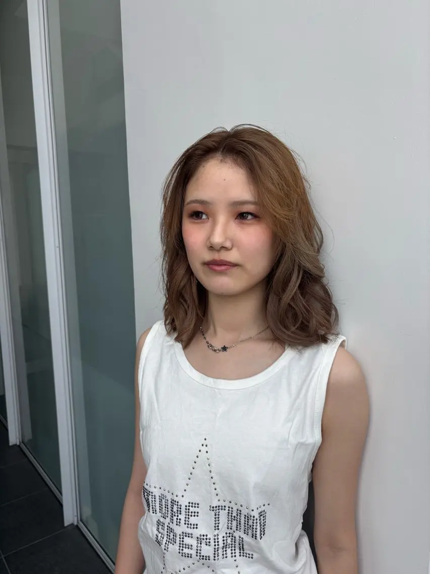 ミディアム 神谷 幸明のヘアスタイル