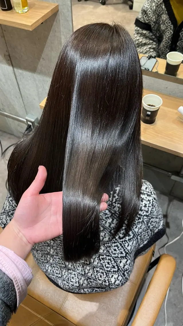 ロング パーマ ストレートパーマ ショート/コテ巻き風 kanohaのヘアスタイル