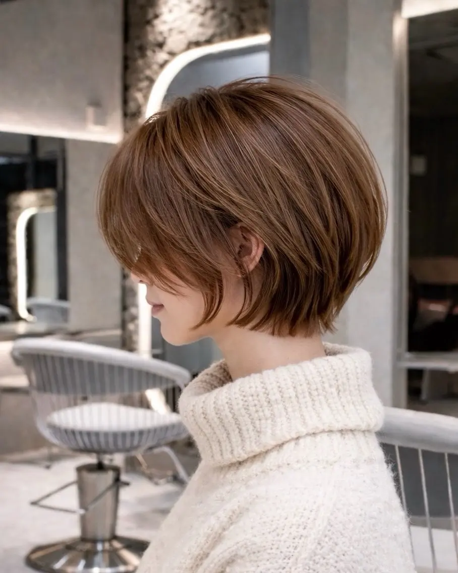 ショート カラー カット ヘアカラー トリートメント 《髪質改善✖️レイヤ ー🩶》ナオヤのヘアスタイル