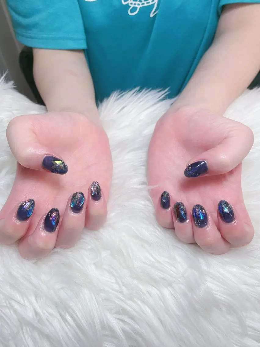 ネイル 長さ出し フレンチネイル グラデーション 韓国ネイル マグネットネイル ハンドネイル VB HEAVEN nailのネイルデザイン
