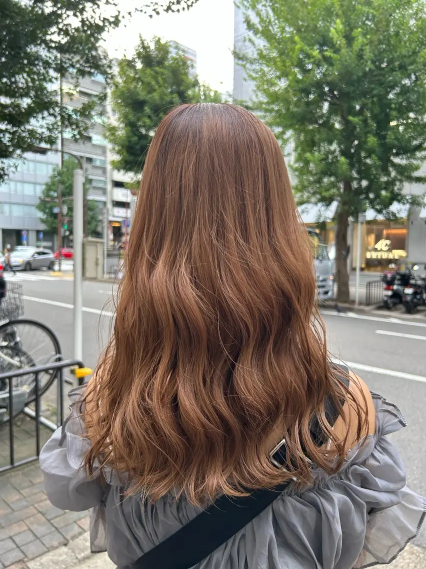カラー 毛流れパーマ/ Rukiaのヘアスタイル