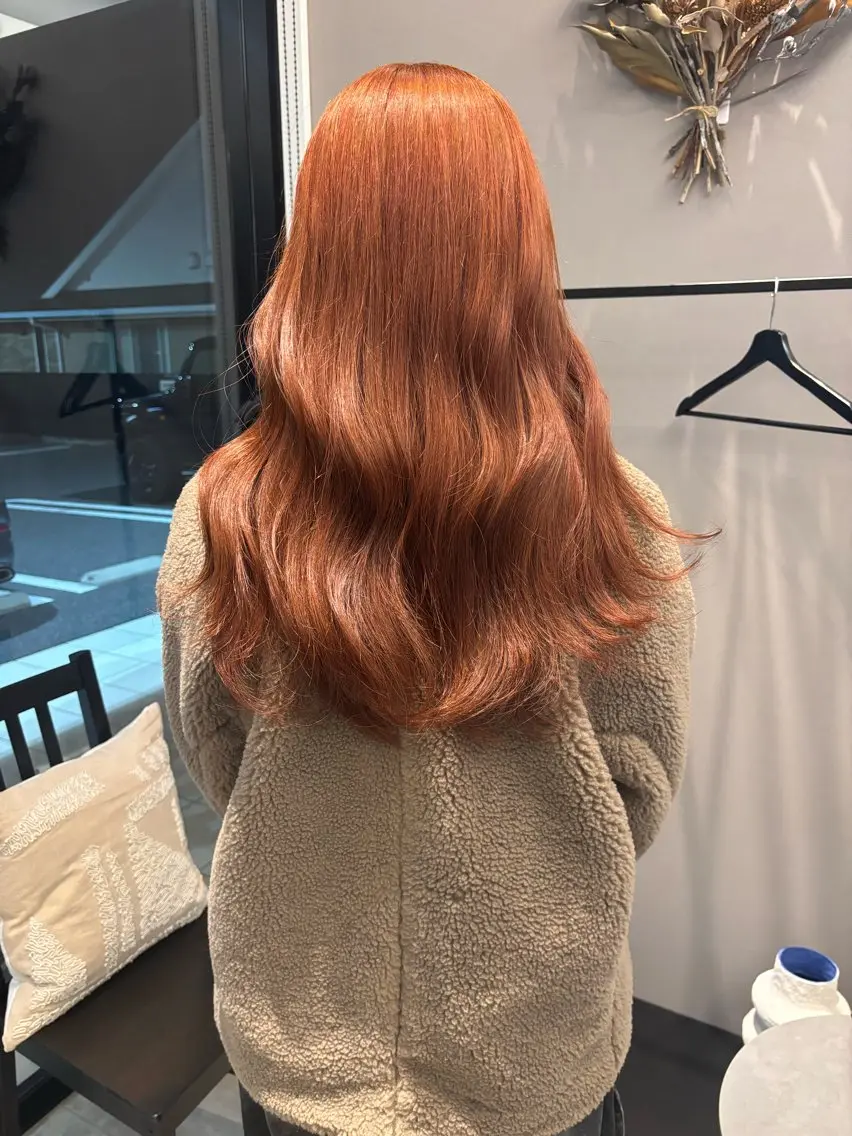 ロング オレンジブラウン ヘアカラー miyu /nenのヘアスタイル
