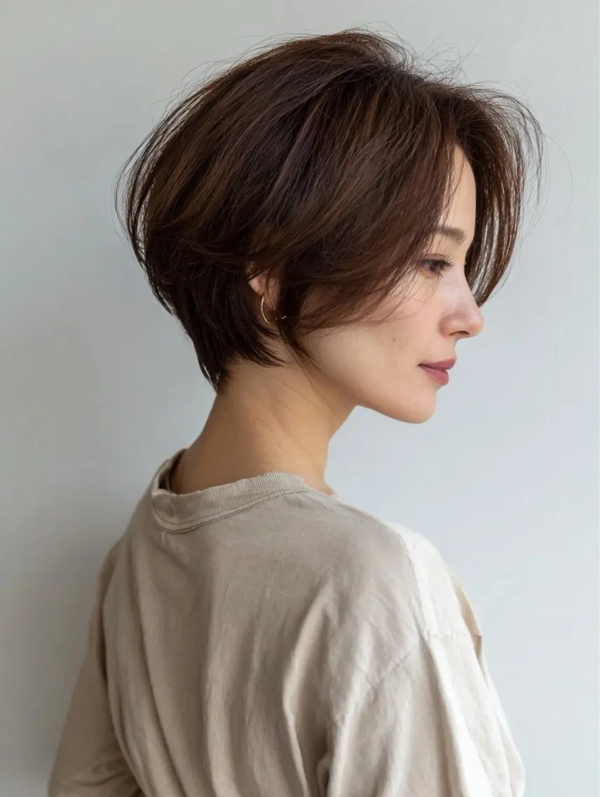 ショート ショートヘア 特化✨透明感カラー 白髪染め✨住田緋菜のヘアスタイル