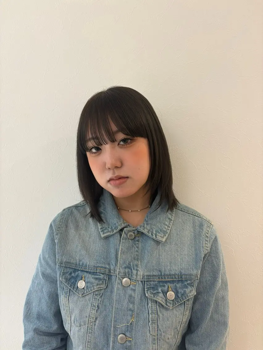 ミディアム カラー ブリーチ ブラウンカラー abilita MIYUのヘアスタイル