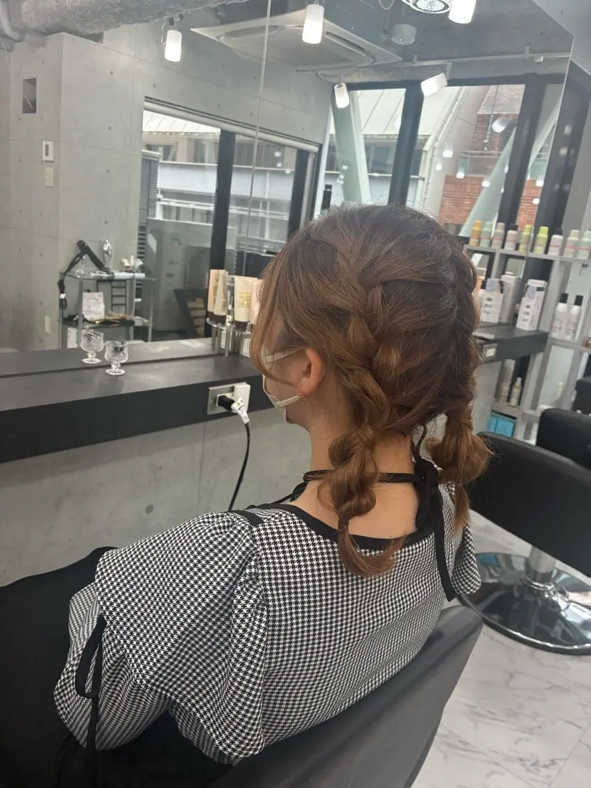 セミロング ヘアアレンジ 結婚式・ブライダル Endearing 🌟銀座のヘアスタイル