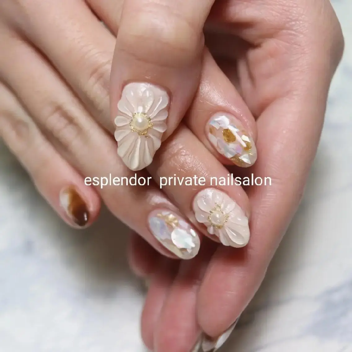 ネイル クリアネイル 持ち込み ぷっくりネイル esplendor  小野寺のネイルデザイン