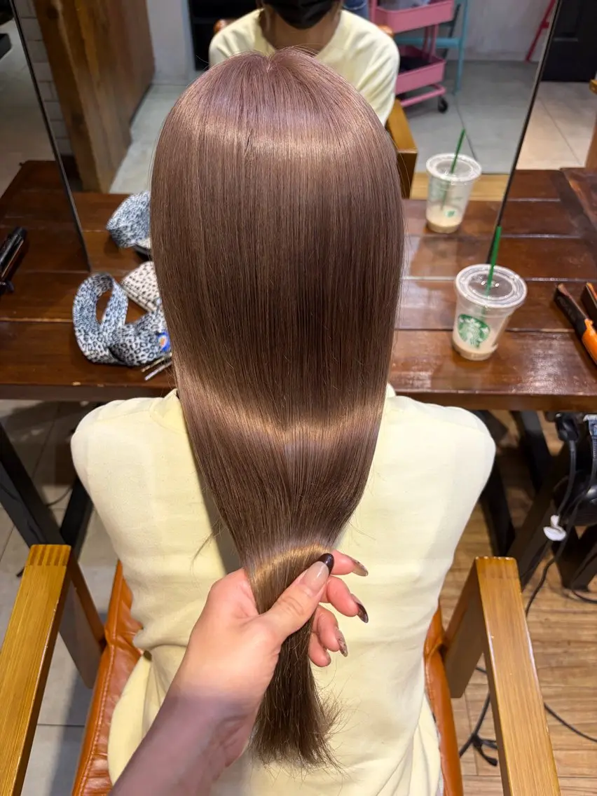 ロング カラー ヘアカラー トリートメント ヘアセット 透明感/ブリーチ/ 髪質改善💛miuのヘアスタイル