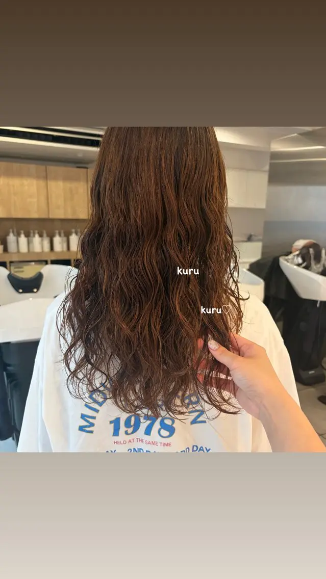 ミディアム ミディアムパーマ rin 京都美容室のヘアスタイル