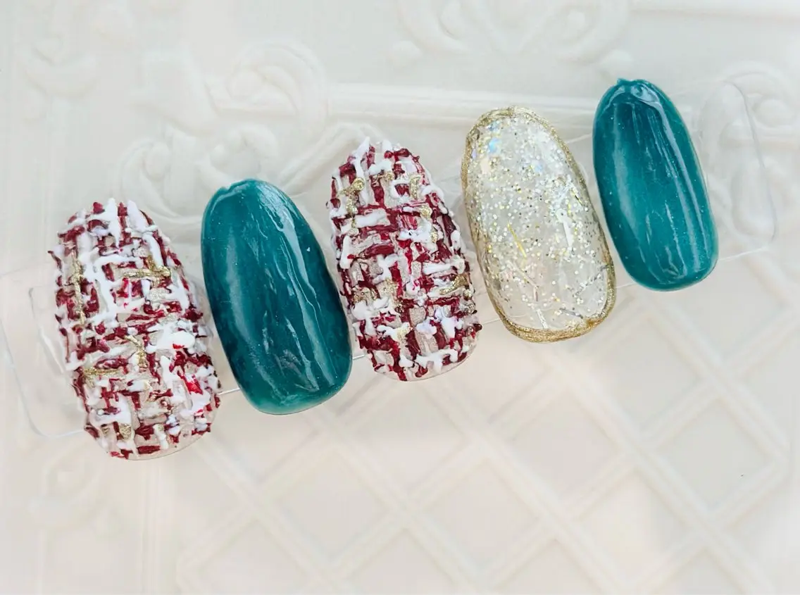 ネイル 冬ネイル クリスマス nailsalon oluoluのネイルデザイン