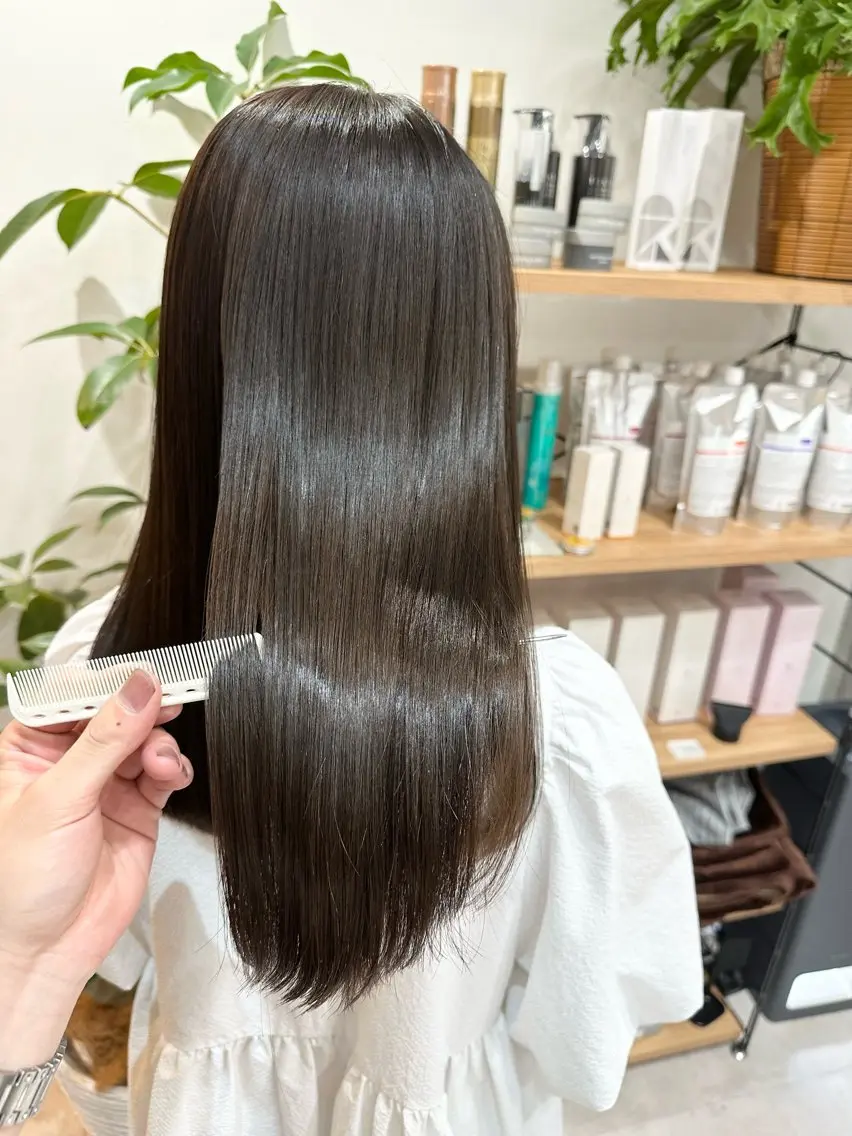 ミディアム カット ヘアカラー トリートメント ✨透明感カラー 恵比寿HAYATO✨のヘアスタイル
