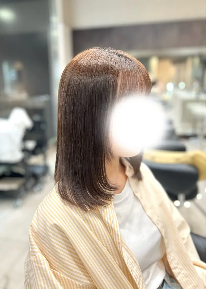 ミディアム 顔周りカット レイヤーカット 結べるレイヤーカット /nodoka☾のヘアスタイル