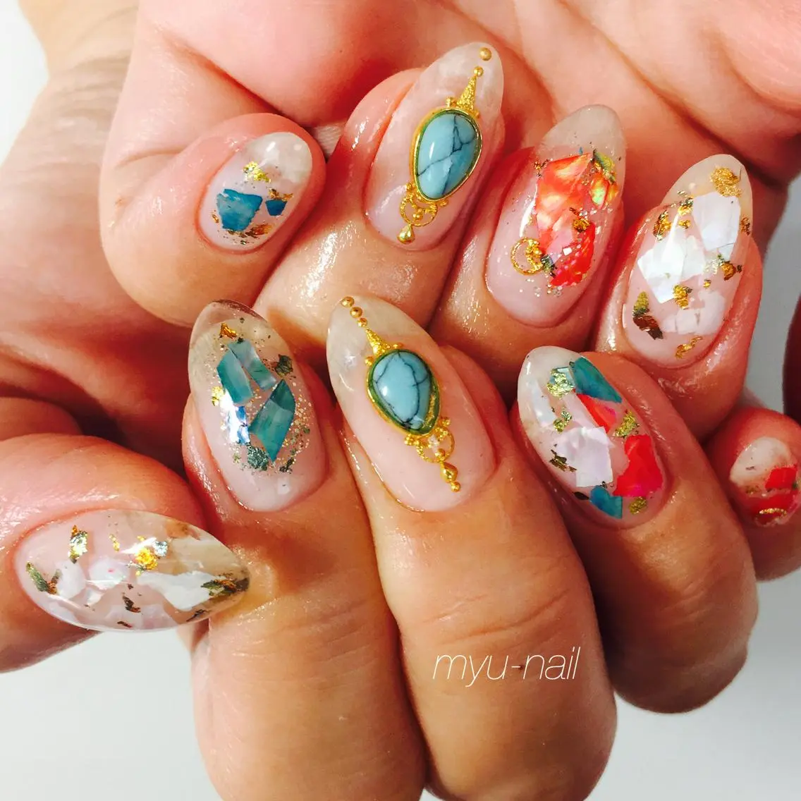 ネイル アートネイル クリアネイル ラメ(グリッター) ホームサロン myu-nailのネイルデザイン