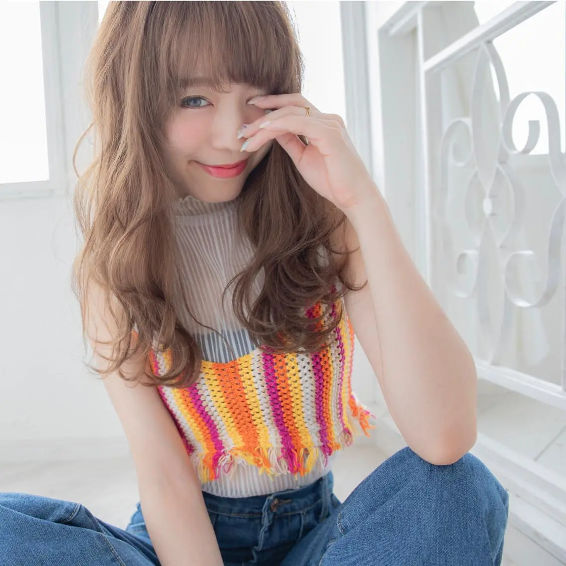 ミディアム カラー 【全席個室サロン】 NUMBER 天王寺のヘアスタイル