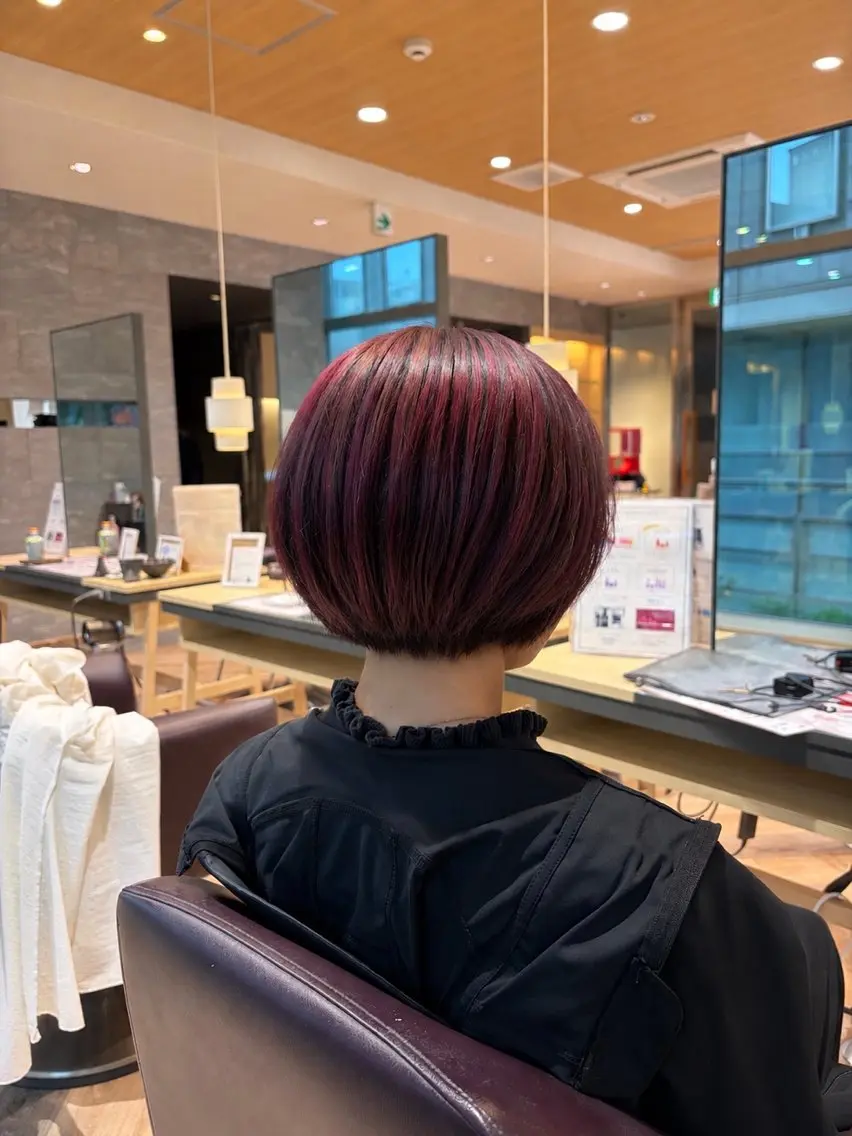 カラー ピンクカラー 菊地 楓のヘアスタイル