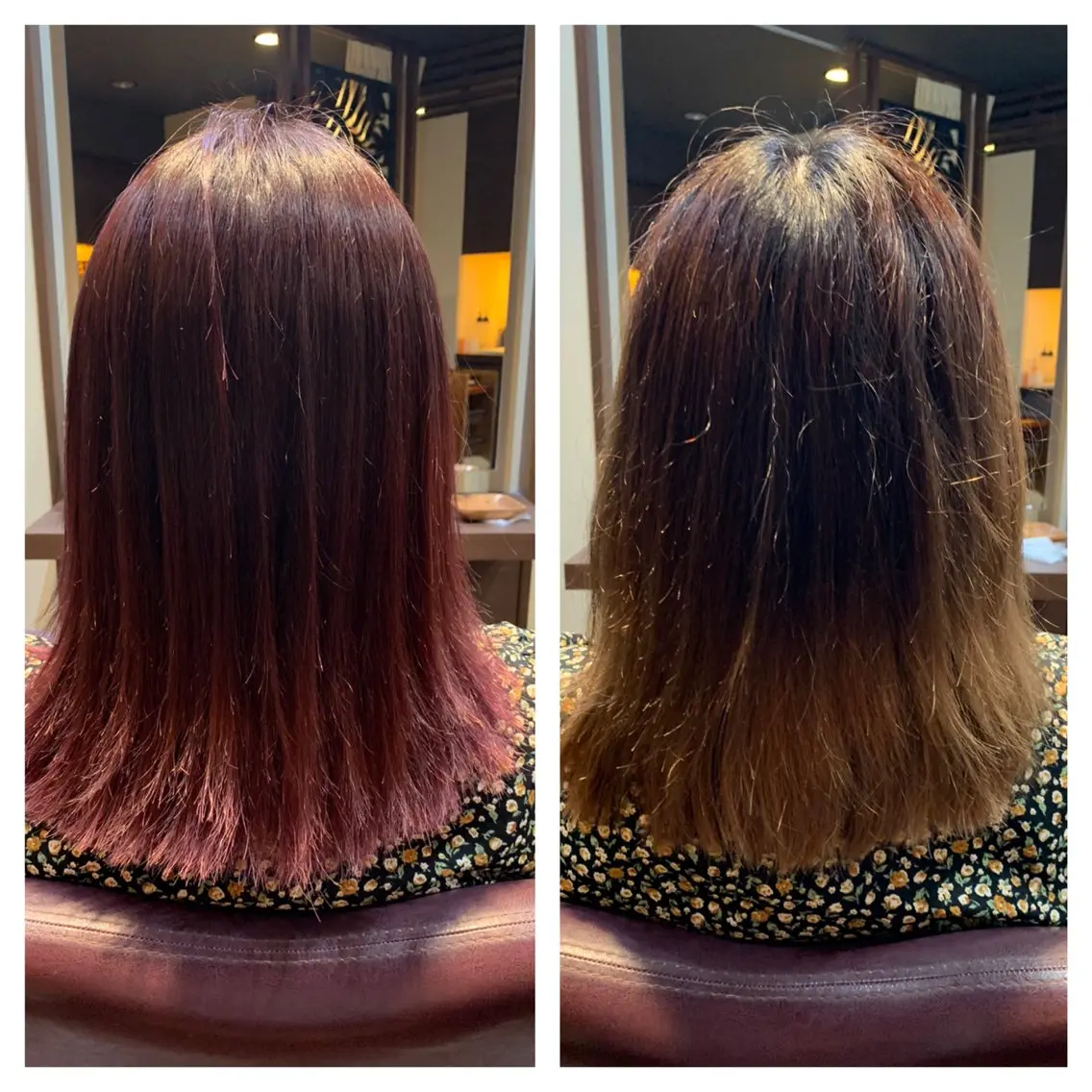 ミディアム カラー ブリーチ グラデーションカラー ブリーチなしカラー ピンクカラー ヘアカラー Real me 鈴木のヘアスタイル